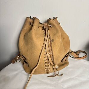 Rebecca Minkoff Tan Leather Bucket Backpack